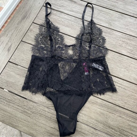 Adore Me Other - Adore Me Anushka G String Black Lace Bodysuit Womens Size XL NWT
